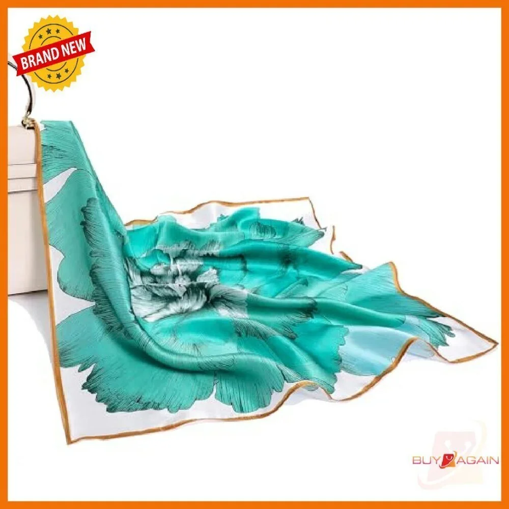 27x27 Pure Mulberry Silk Scarf Lightweight Multi-Way Wear All Seasons